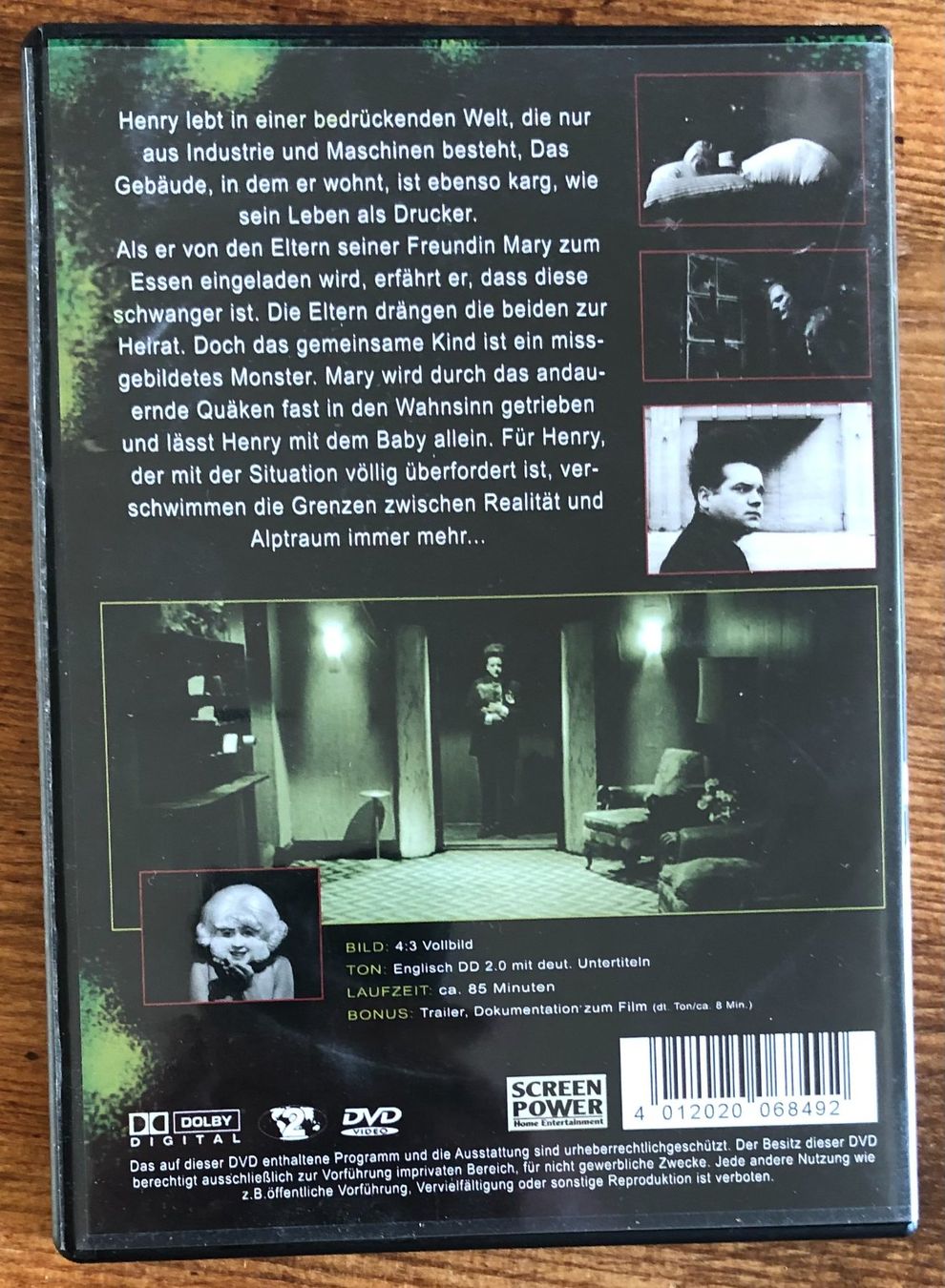 Tous les DVDs: David Lynch - Eraserhead DVD – D'occasion à Luzern par Schlafenicht00 1