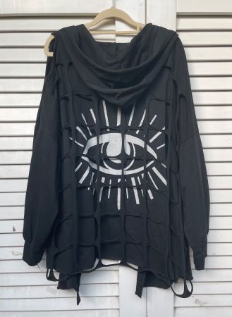Super lässige Sweatjacke im Lagenlook!