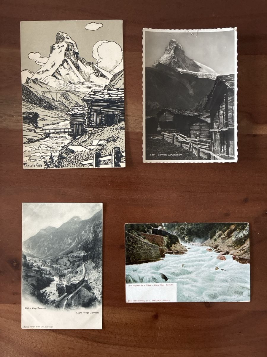 Cartoline postali: 10 Ansichtskarten Schweiz von Bahnen um Zermatt VS – Usato da Oftringen venduto da Cla.vD.74 2