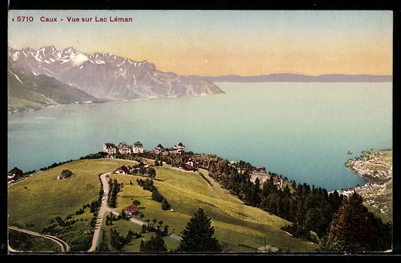 Cartes postales: AK Caux, Vue sur Lac Léman – D'occasion à Berlin par bartko-reher