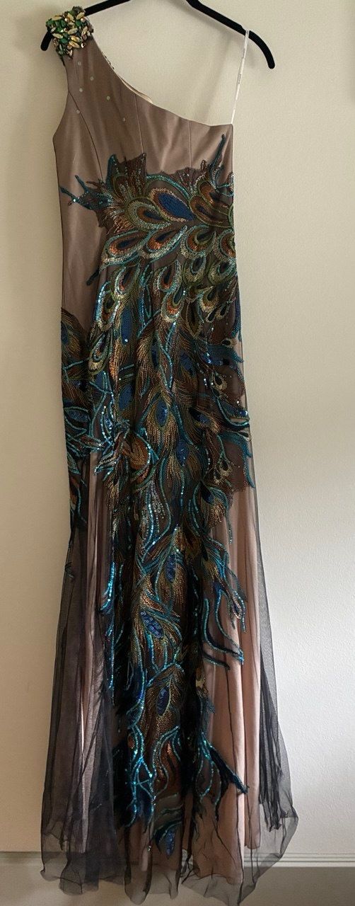 Vestiti: Jovani peacock Abendkleid – Usato da Zürich venduto da DrODrMo 4