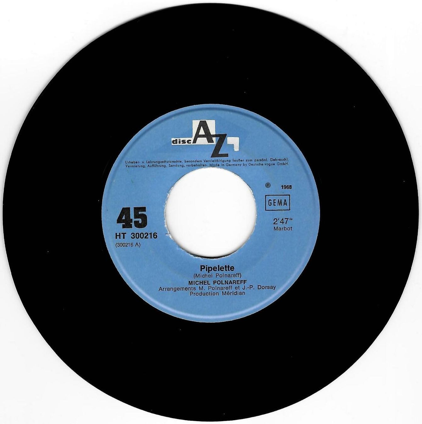 Dischi in vinile: Michel Polnareff - Pipelette – Usato da Goldach venduto da Pw1427