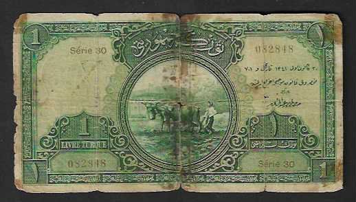 Banconote: Türkei  1  Lira  Gebraucht – Usato da Gordola venduto da coinsandnotes