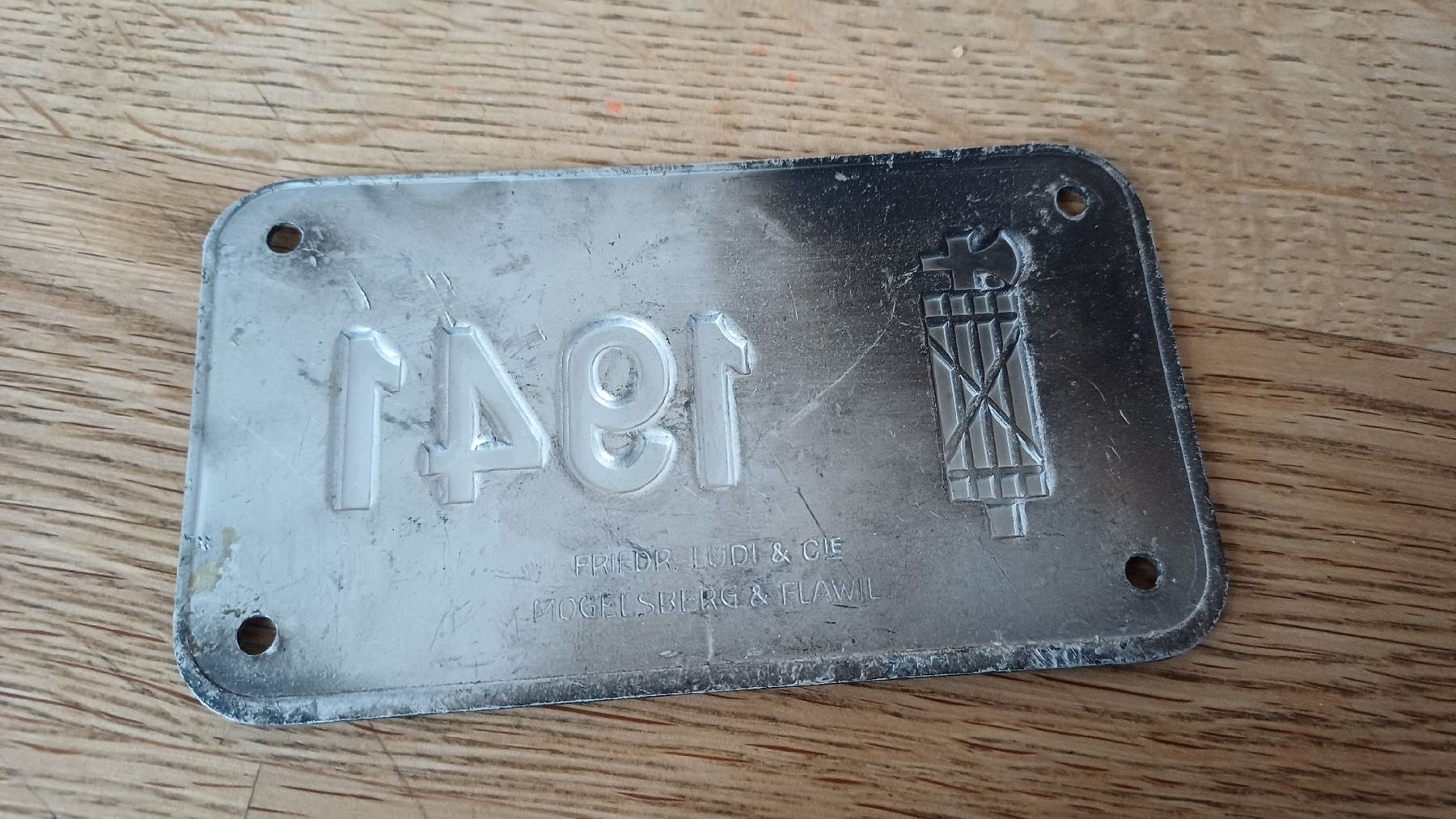 Insegne: Altes Velo Schild 1941 gebraucht – Usato da Flawil venduto da Pinkmalibu 2
