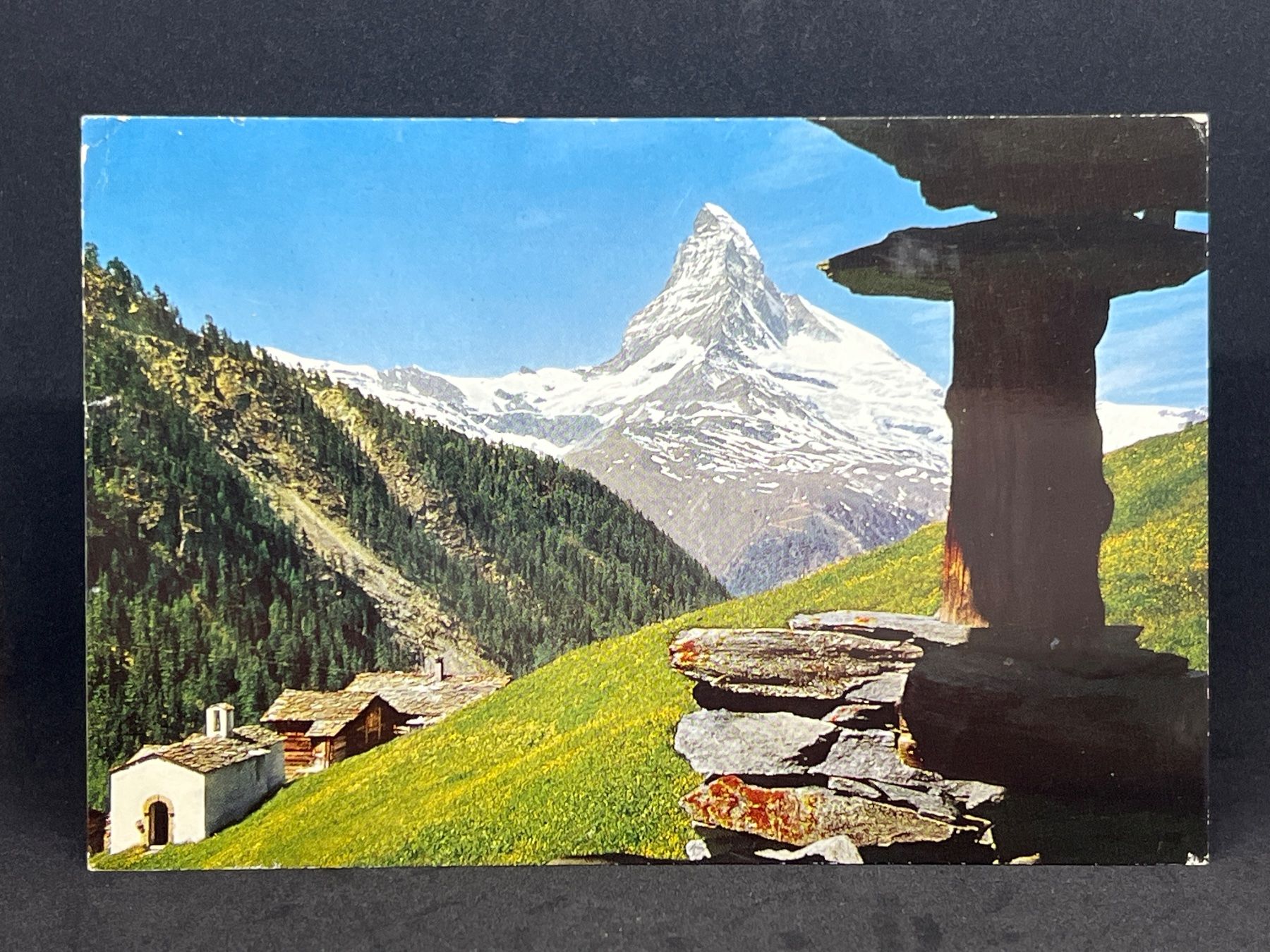 Cartoline postali: Zermatt, Findeln mit Matterhorn – Usato da Widnau venduto da Brusi9
