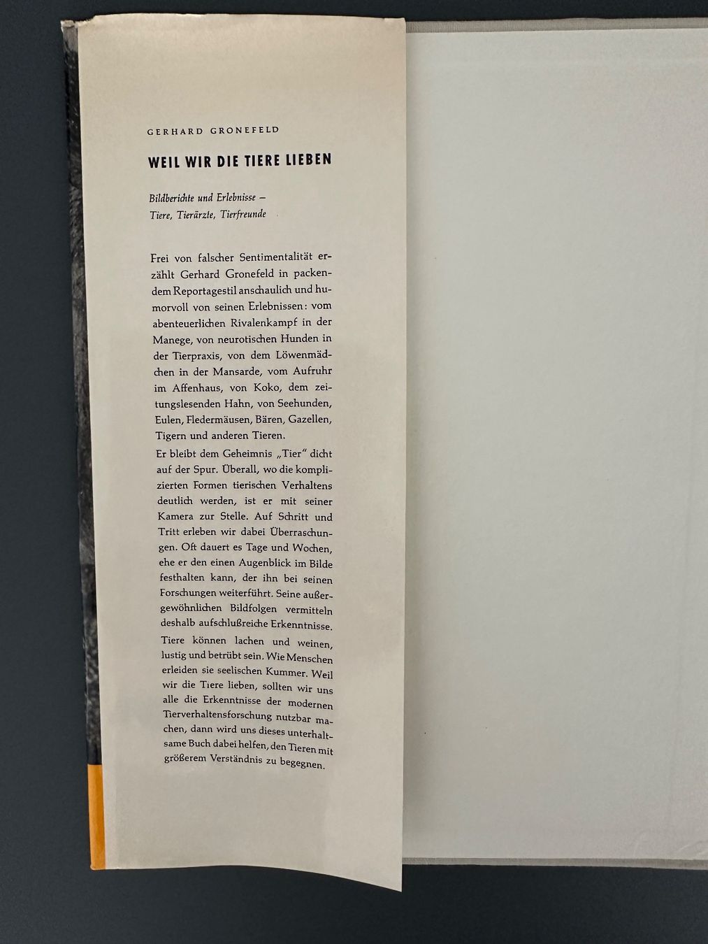 Livres: Gronefeld: Weil wir die Tiere lieben – D'occasion à Münsingen par Sternsaphir64 2