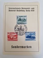 Deutsches Reich Sondermarken Motorrad Ausstellung 1939