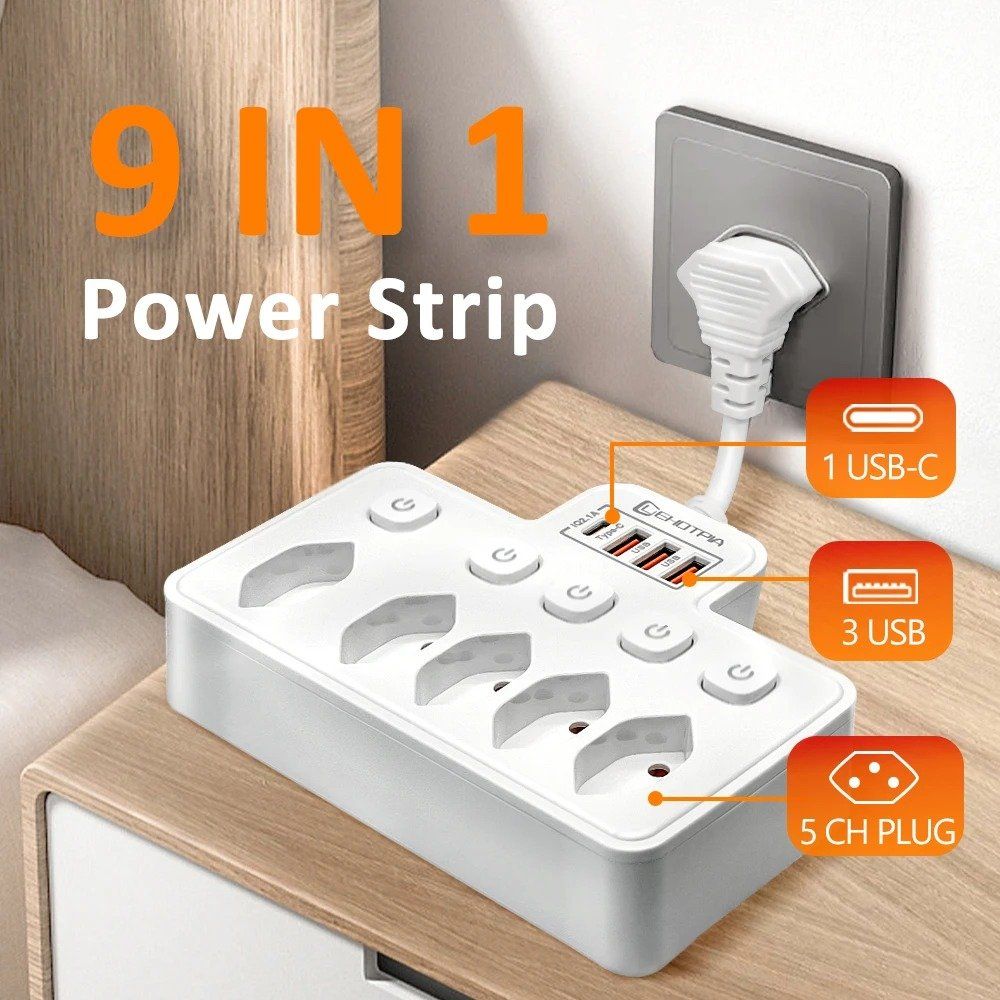 Unità & Adattatore: AC-Stecker-unabhängiger Schalter Multitap mit USB-Typ-C-Ansc – Nuovo e nell'imballaggio originale da Unterägeri venduto da RmOnline 4