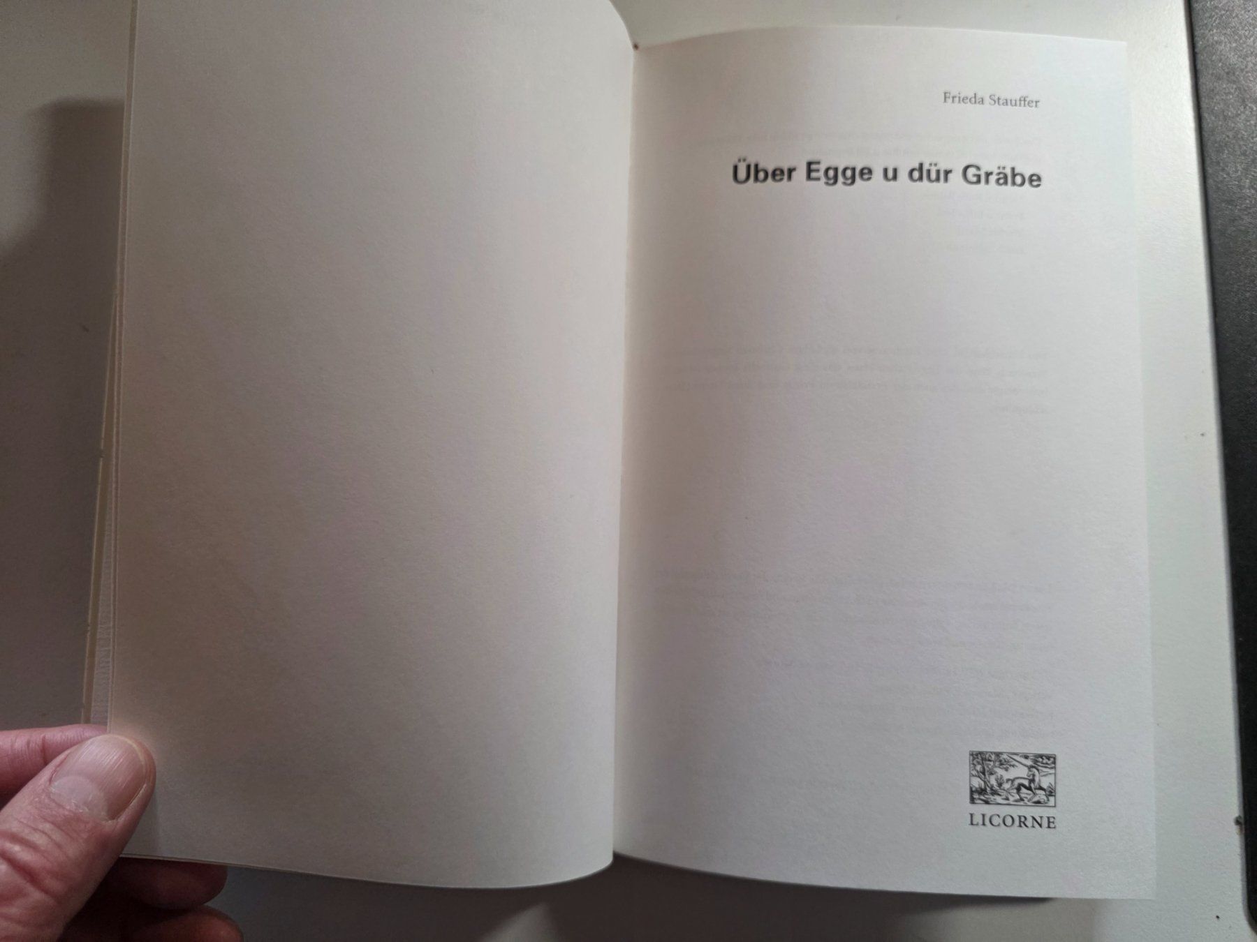 Libri: Über Egge u dür Gräbe - Frieda Stauffer - Licorne 2003 – Usato da Walterswil BE venduto da Lonitti 8