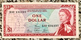 1 Dollar Caribbean 1965!!! Selten!!!