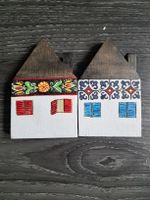 Wooden Houses Decoration Set Handmade