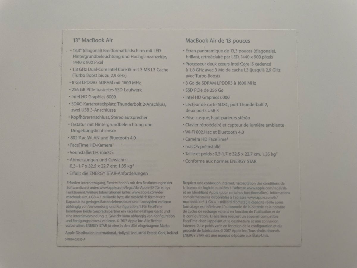Apple Notebooks: MacBook Air 13'' – Gebraucht aus Müllheim-Dorf von Wilernaescht 4