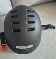 Adult Bike Helmet - Matte Black, with lights, usbc -Like new