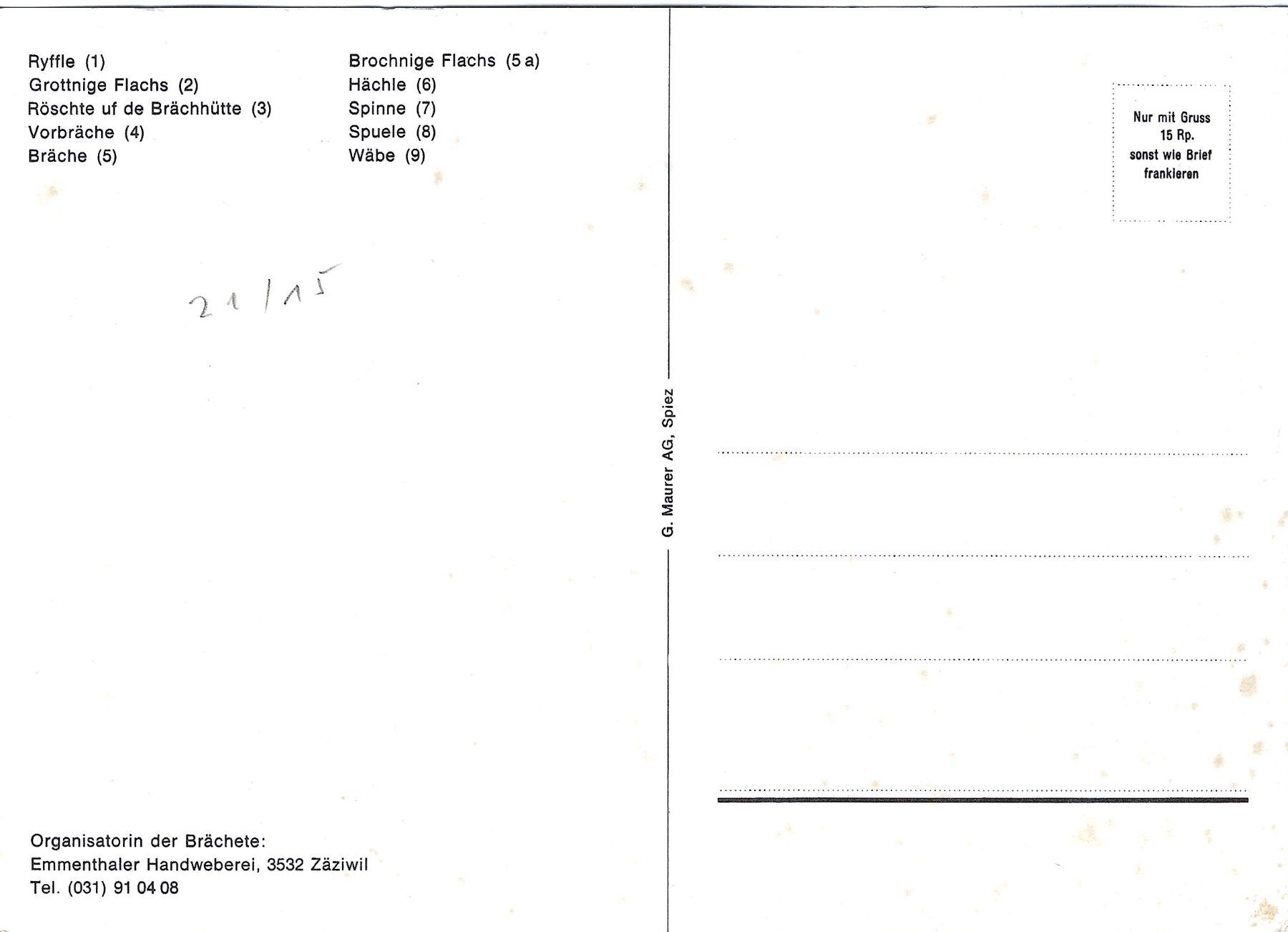 Cartoline postali: Maxi-AK "Brächete in Zäziwil" – Nuovo (secondo la descrizione) da Buchs AG venduto da Baerfisch 1