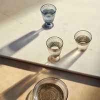 3 x Iittala Kastehelmi: linen 2 Becher mit Fuss 26cl