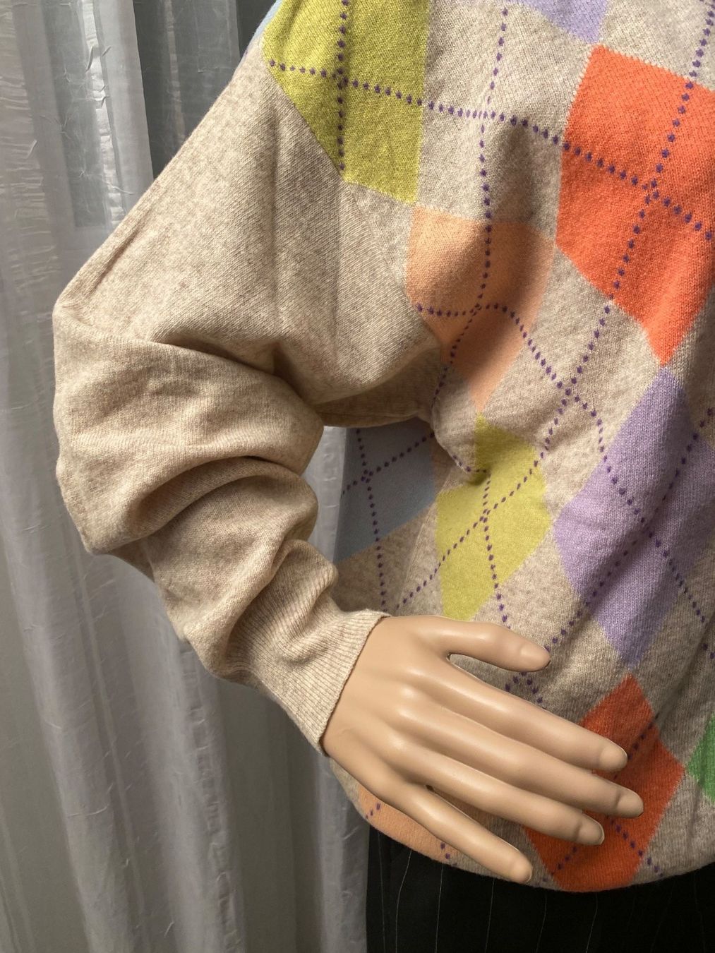 Benetton Pullover & Sweatshirts: Extravaganter BENETTON Rhomben Pullover, pastell, M/L – Neu (gemäss Beschreibung) aus Winkel von ferrari2022 7
