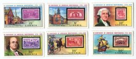 Briefmarken "Unabhängigkeitskrieg USA". Liberia