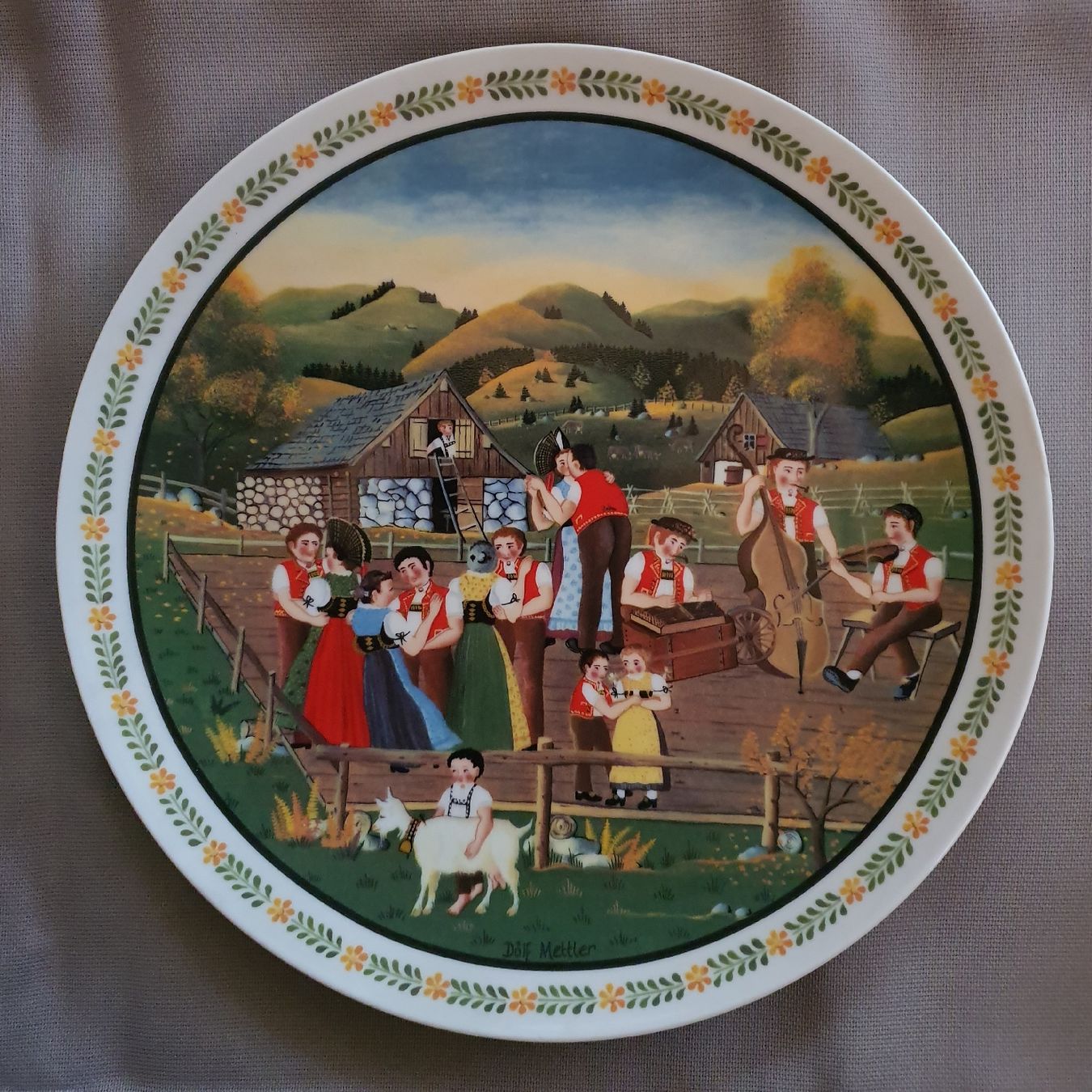 Teller: DÖLF METTLER BAUERNTANZ TELLER NR 2 – Gebraucht aus Schönenwerd von Sneki55
