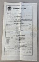 ABGABEZEUGNIS 1845 MIT SIEGEL