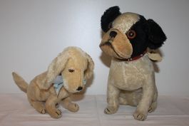2 Steiff vintage Plüsch-Hunde