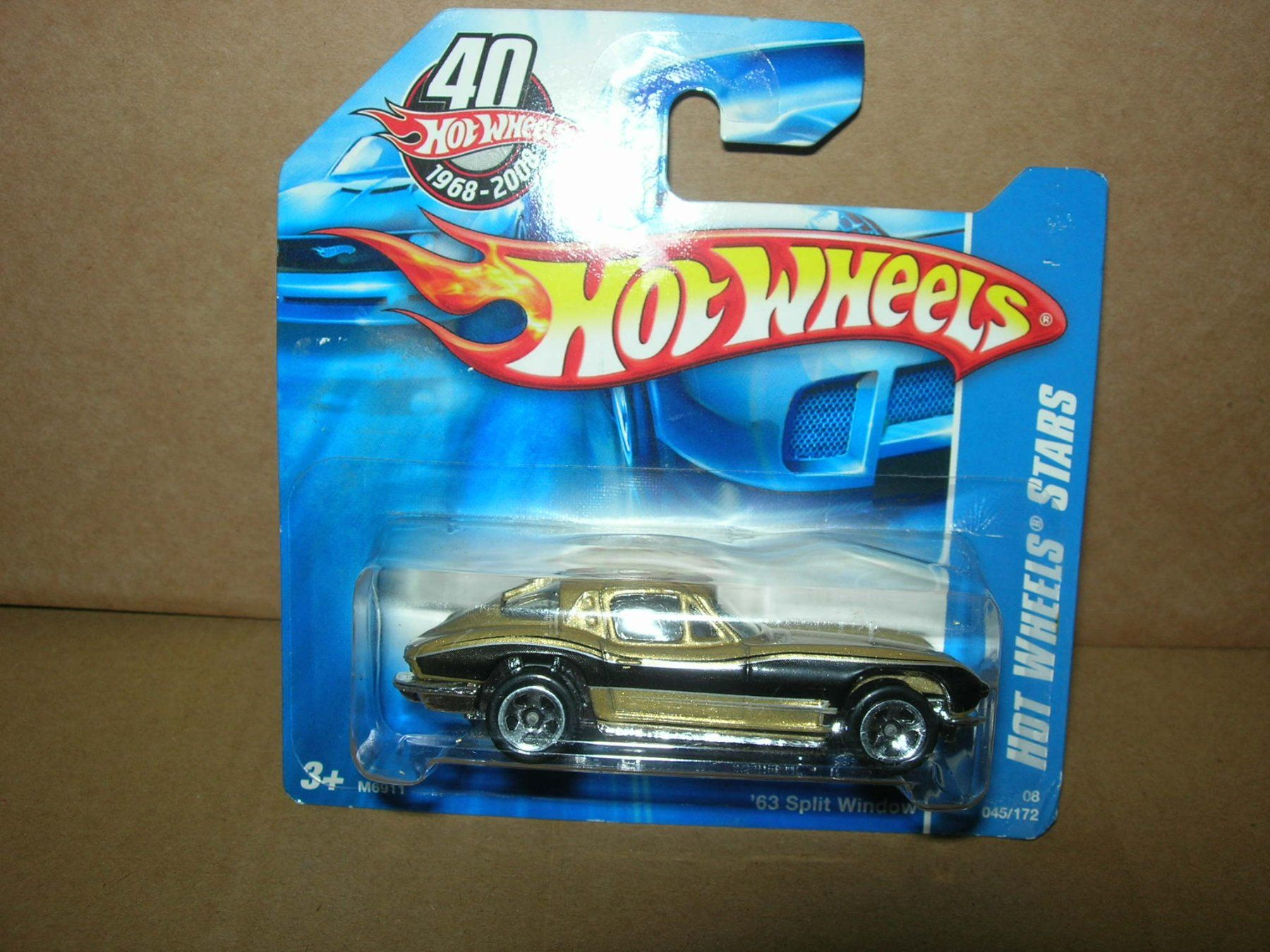 Chevrolet Voitures modèles: Corvette C2 Split Window 1963 gold * Hot Wheels 1:64 – Neuf avec emballage d'origine à Hornussen par Corvette-