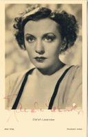 Zarah Leander 1907-81 Autogramm signiert Vintage Foto 9x14cm