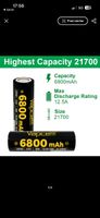 Vapcell 21700 Akku mit Höchstkapazität von 6800mAh