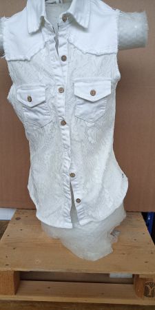 Kurzarm Bluse/Gilet