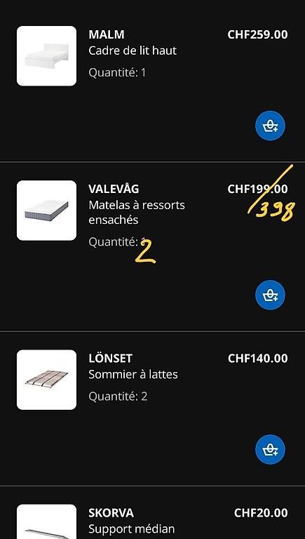 Ikea Betten: Lit 180 x 200 – Gebraucht aus Chêne-Bourg von pec_ph8n 2