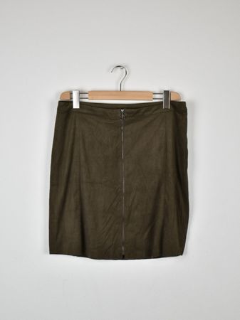 Kaffe Rock, Wildleder Optik, Gr.XL, grün