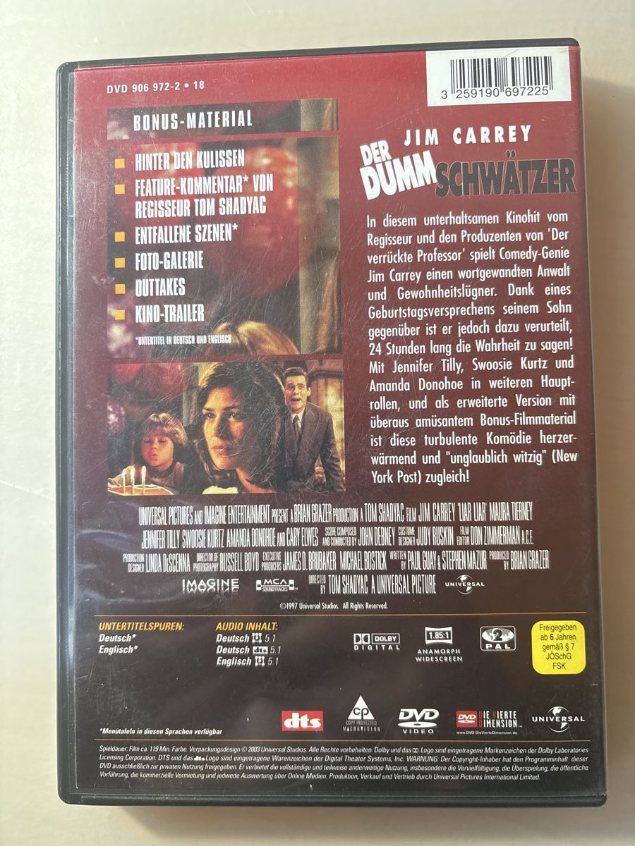 Tutti i DVDs: Der Dumm Schwätzer – Usato da Ruswil venduto da Slivio_ 1