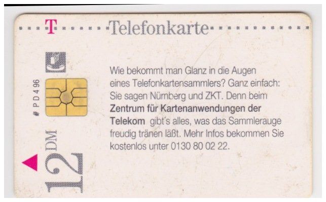 Schede telefoniche: Telefonkarte Deutsche Telekom PD 4 96 – Usato da Losone venduto da pbsw 1