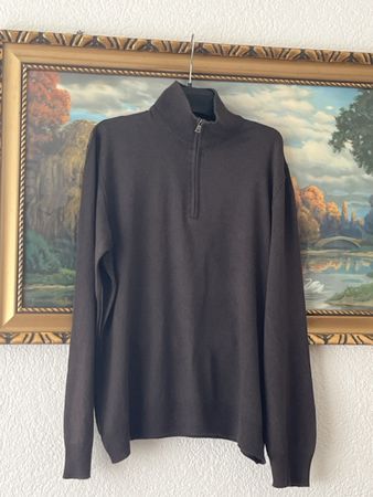 HerPullover braun Gr L SeideKaschmir,Frisch Gereinigt,Top(K5