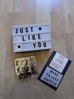 Kleine LED Light Box mit zusätzlichen Buchstaben