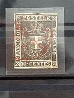 Toskana / Toscano 10 Centes, Briefmarke von 1860