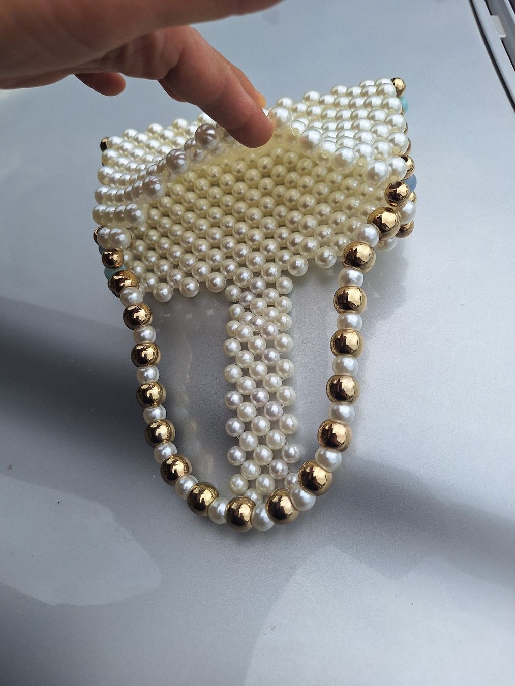 Borse: Handtasche aus Perlen – Nuovo (secondo la descrizione) da Oberglatt ZH venduto da nat_c6k7 4