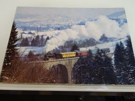 Falt-Postkarte BT Dampflok Eb 3/5 Armor Express Walke Tobel