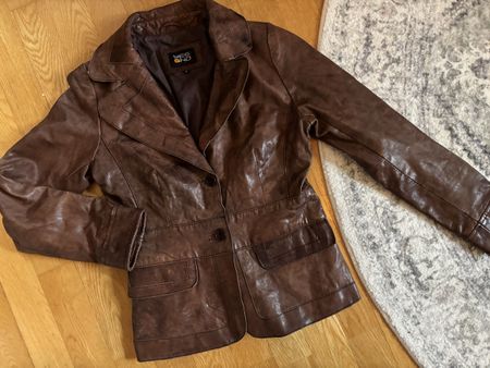 Braune Lederjacke, Grösse XS/S Herbst, Top Zustand!