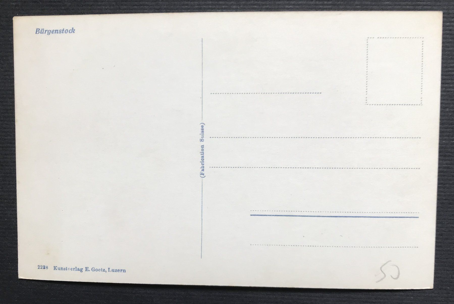Cartoline postali: ALTE ANSICHTSKARTE BÜRGENSTOCK – Usato da Ostermundigen venduto da Heavenmaus75 1