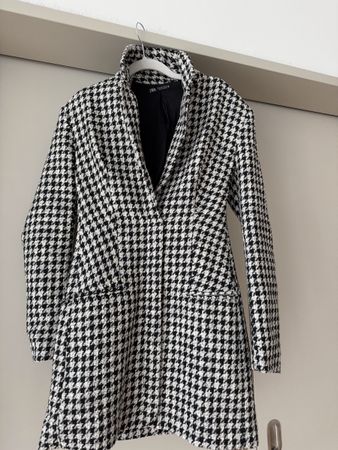Zara Kleid , Schwarz-Weiss Hahnentritt, Gr. S - Top Zustand!