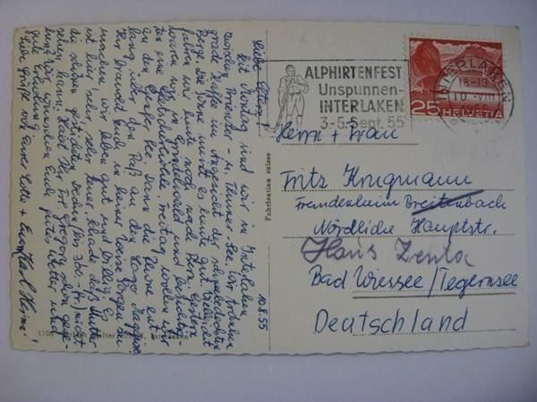 Ansichtskarten: AK  Interlaken - Generalansicht – Gebraucht aus Gundetswil von Egro01 1