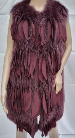 BLUMARINE gilet pelliccia di Shadow Fox e SETA! tag. 42 IT