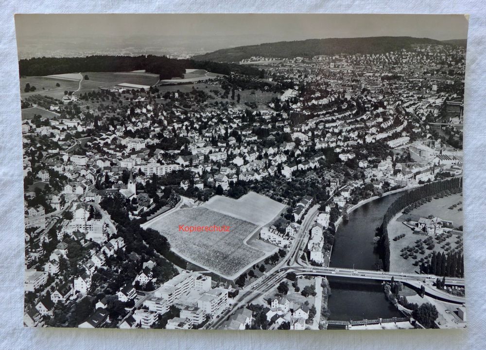 AK ZÜRICH HÖNGG und Umgebung, Flugaufnahme Swissair (Gebraucht) in ...