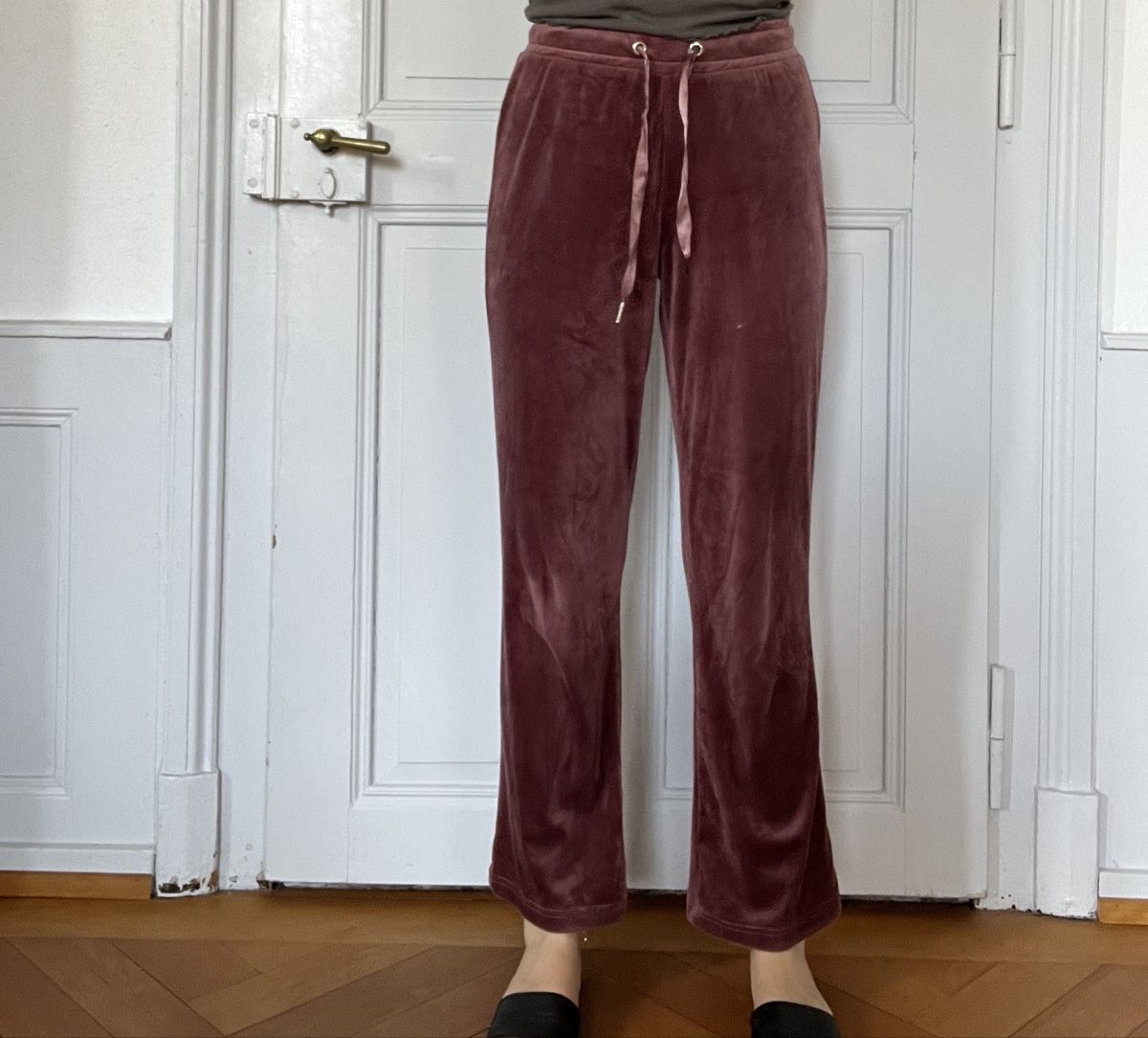 Hosen: Samt Hose, dunkelrosa – Gebraucht aus Bern von sosophie