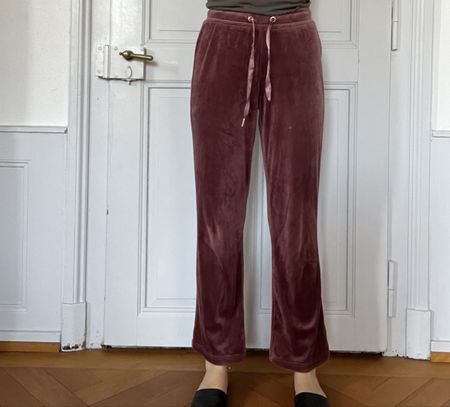 Samt Hose, dunkelrosa