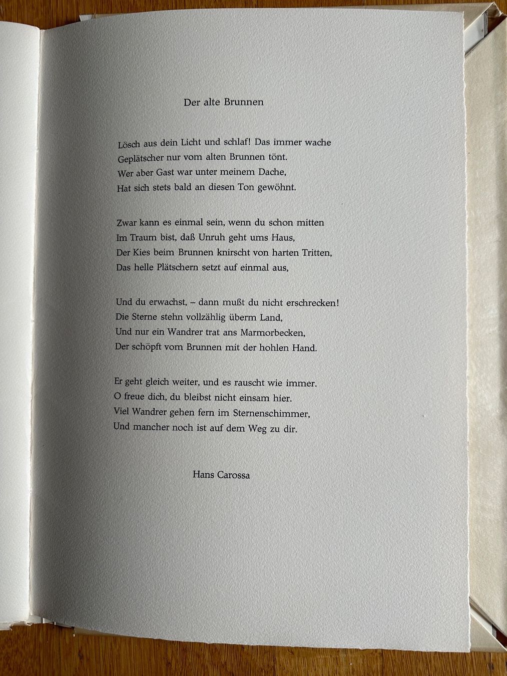 Libri: Hans Carossa: Der alte Brunnen. – Usato da Zürich venduto da allp 5