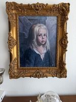 Gemälde Junge mit traurigen Augen signiert Bouguereau Vintag