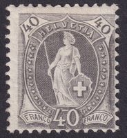 69A, Stehende Helvetia ungebraucht *, Kat: 400.-
