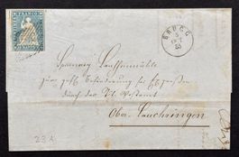 FALTBRIEF STRUBEL 23A BRUGG 1855
