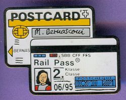 PTT   POSTCARD & Rail Pass
